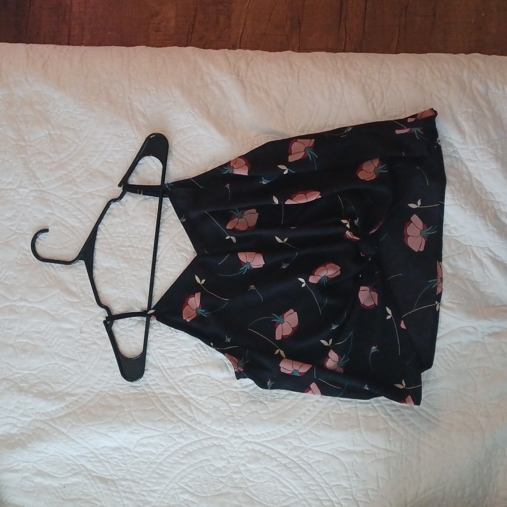 Knot front cami blouse